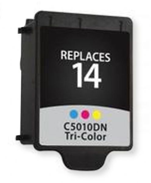 Clover Imaging Group 116298 Remanufactured Tri-Color Ink Cartridge To Replace HP C5010DN, HP14; Yields 470 Prints at 5 Percent Coverage; Cyan, Magenta, and Yellow; UPC 801509149173 (CIG 116298 116 298 116-298 C5 010DN C5-010DN HP-14 HP 14)