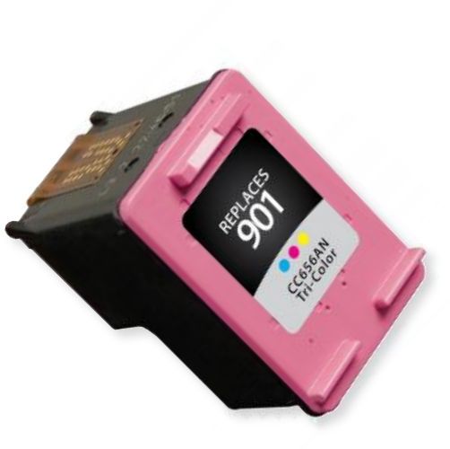 Clover Imaging Group 116995 Remanufactured Tri-Color Ink Cartridge To Replace HP CC656AN, HP901; Yields 360 Prints at 5 Percent Coverage; UPC 801509190670 (CIG 116995 116 995 116-995 CC 656AN CC-656AN HP-901 HP 901)