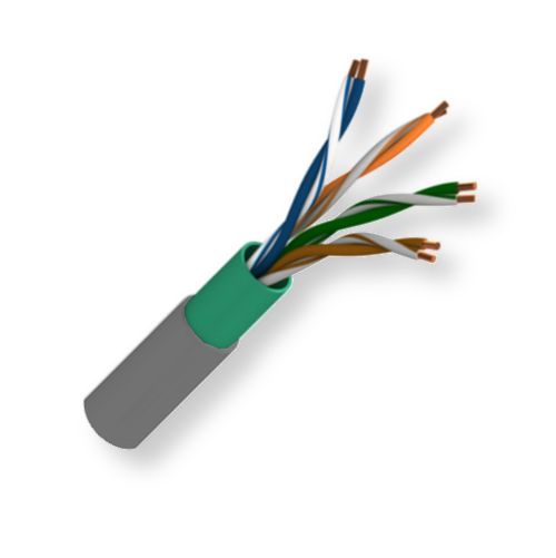 Belden 11700A 0081000, Model 11700A; 24 AWG, 4-Bonded-Pair, DataTuff, Industrial Ethernet Cat 5e Cable; Gray Color; CMR Riser-Rated; 4 Bonded-Pair 24AWG Bare Copper; PO Insulation; PVC Inner Jacket; PVC Outer Jacket; MSHA CMR Rated; UPC 612825107699 (BTX 11700A0081000 11700A 0081000 11700A-0081000 BELDEN)