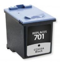 Clover Imaging Group 117408 Remanufactured Black Ink Cartridge To Replace HP CC635A, HP701; Yields 895 Prints at 5 Percent Coverage; UPC 801509201260 (CIG 117408 117 408 117-408 CC 635A CC-635A HP-701 HP 701) 