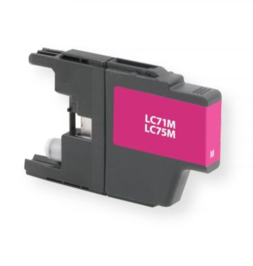 Clover Imaging Group 117425 Remanufactured New High Yield Magenta Ink Cartridge for Brother LC71M and LC75M, Magenta Color; Yields 600 prints at 5 Percent Coverage; UPC 801509201802 (CIG 117425 117-425 117 425 LC71M LC-71-M 75M LC-75-M LC 71 M LC 75 M)