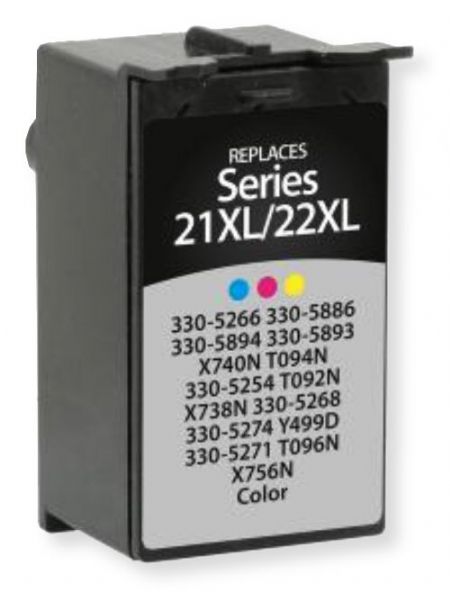 Clover Imaging Group 117818 Remanufactured Tri-Color High-Yield Ink Cartridge for Dell 330-5266, 330-5886, 330-5894, 330-5893, Cyan, Magenta, and Yellow; Yields 340 Prints at 5 Percent Coverage; UPC 801509213935 (CIG 117 818 117-818 330 5266, 330 5886, 330 5894, 330 5893 3305266, 3305886, 3305894, 3305893)