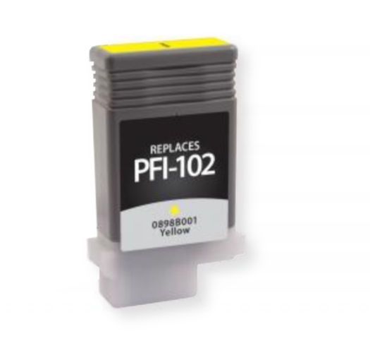 Clover Imaging Group 118065 Remanufactured High Yield Yellow Ink Cartidge for Canon PFI-102, Yellow Color; UPC 801509341096 (CIG 118065 118-065 118 065 0898B001 0898 B001 0898-B-001 PFI-102 PFI102 PFI 102)