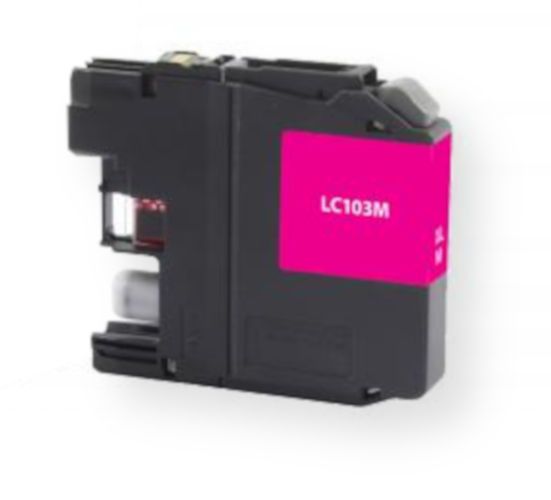 Clover Imaging Group 118068 Remanufactured High Yield Magenta Ink Cartridge for Brother LC103M, Magenta Color; Yields 600 prints at 5 Percent Coverage; UPC 801509317244 (CIG 118068 118-068 118 068 LC103M LC-103-M LC 103 M LC103XL)