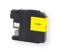 Clover Imaging Group 118072 Remanufactured New Super High Yield Yellow Ink Cartridge for Brother LC105XXL, Yellow Color; Yields 1200 Prints at 5 Percent Coverage; UPC 801509317282 (CIG 118072 118-072 118 072 LC105Y LC-105-Y LC 105 Y LC-105Y LC-105XXL) 
