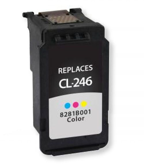 Clover Imaging Group 118077 New Tri-Color Ink Cartridge for Canon CL-246; Cyan, Magenta, and Yellow; Yields 180 Prints at 5 Percent Coverage; UPC 801509322255 (CIG 118077 118-077 118 077 CL-246 CL246 CL 246 8281B001 8281 B001 8281-B-001 8281-B001)