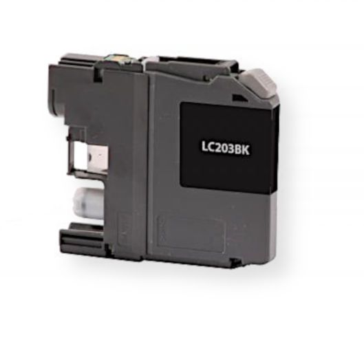 Clover Imaging Group 118103 Remanufactured High Yield Black Ink Cartridge for Brother LC203; Black; Yields 550 Prints at 5 Percent Coverage; UPC 801509340945 (CIG 118103 118-103 118 103 LC203BK LC-203-BK LC 203 BK LC-203BK LC-203XL)