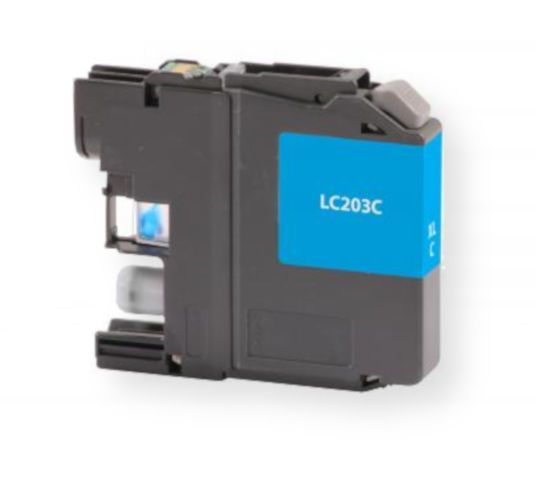 Clover Imaging Group 118104 Remanufactured High Yield Cyan Ink Cartridge for Brother LC203C, Cyan Color; Yields 550 prints at 5 Percent Coverage; UPC 801509340952 (CIG 118104 118-104 118 104 LC203C LC-203-C LC 203 C LC203XL LC 203XL LC-203XL LC 203 XL)