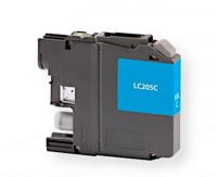 Clover Imaging Group 118107 Remanufactured New Super High Yield Cyan Ink Cartridge for Brother LC205XXL, Cyan Color; Yields 1200 Prints at 5 Percent Coverage; UPC 801509359572 (CIG 118107 118-107 118 107 LC205C LC-105-C LC 205 C LC-205C LC-205XXL) 