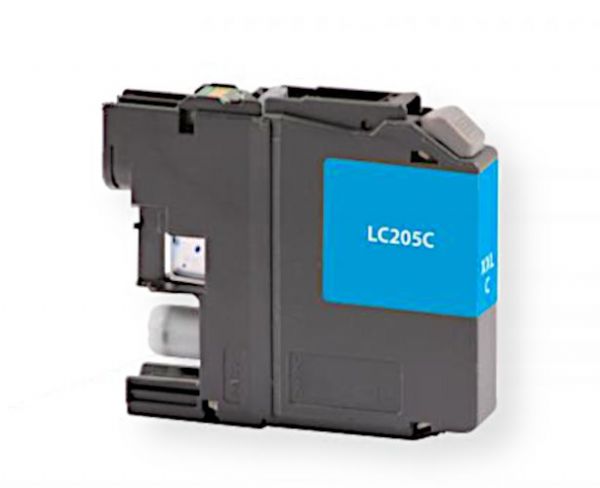 Clover Imaging Group 118107 Remanufactured New Super High Yield Cyan Ink Cartridge for Brother LC205XXL, Cyan Color; Yields 1200 Prints at 5 Percent Coverage; UPC 801509359572 (CIG 118107 118-107 118 107 LC205C LC-105-C LC 205 C LC-205C LC-205XXL)