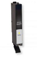 Clover Imaging Group 118129 Remanufactured Yellow Ink Cartridge for Canon CLI-271Y; Yields 300 Prints at 5 Percent Coverage; UPC 801509358902 (CIG 118129 118-129 118 129 CLI-271-Y CLI271Y CLI 271 Y) 