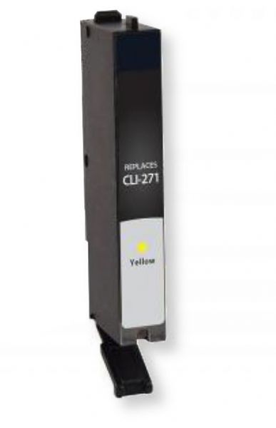 Clover Imaging Group 118129 Remanufactured Yellow Ink Cartridge for Canon CLI-271Y; Yields 300 Prints at 5 Percent Coverage; UPC 801509358902 (CIG 118129 118-129 118 129 CLI-271-Y CLI271Y CLI 271 Y)