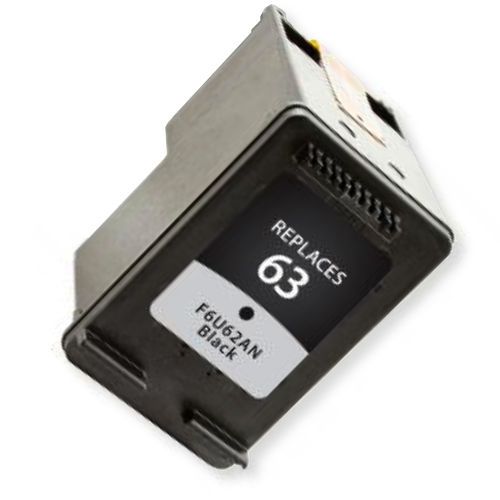 Clover Imaging Group 118130 Remanufactured Black Ink Cartridge To Replace HP F6U62AN, HP63; Yields 190 Prints at 5 Percent Coverage; UPC 801509358957 (CIG 118130 118 130 118-130 F6-U62AN F6 U62AN HP-63 HP 63)