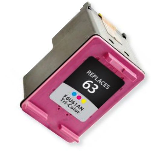 Clover Imaging Group 118131 Remanufactured Tri-Color Ink Cartridge To Replace HP F6U61AN, HP63; Yields 165 Prints at 5 Percent Coverage; UPC 801509358964 (CIG 118131 118 131 118-131 F6-U61AN F6 U61AN HP-63 HP 63)