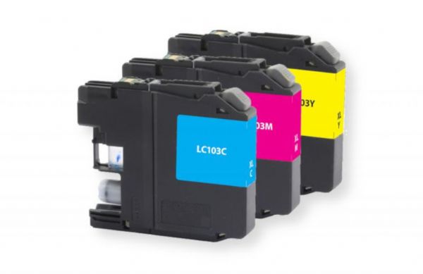 Clover Imaging Group 118140 Remanufactured High Yield Cyan, Magenta, and Yellow Ink Cartridge for Brother LC1033PKS; Cyan, Magenta, and Yellow Color; High Yield; UPC 801509359671 (CIG 118140 118-140 118 140 LC1033PKS LC-1033PKS LC-103-3PKS LC-103XL)