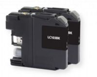 Clover Imaging Group 118141 Remanufactured New High Yield Black Inkjet Cartridges for Brother LC-103XL 2-Pack; Black Color; UPC 801509359688 (CIG 118141 118-026 118026 LC1032PKS LC-1032 PKS LC 1032PKS BRTLC1032PKS BRT-LC1032PKS BRT LC 1032 PKS BRO LC1-032-PKS LC-103XL) 