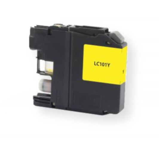 Clover Imaging Group 118152 Remanufactured Yellow Ink Cartridge for Brother LC101Y, Yellow Color; Yields 300 prints at 5 Percent Coverage; UPC 801509364101 (CIG 118152 118-152 118 152 LC101Y LC-101-Y LC 101 Y LC101 LC-101 LC 101)