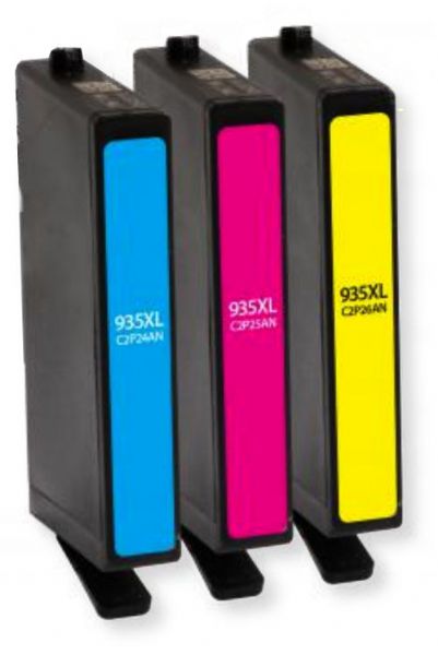 Clover Imaging Group 118164 Remanufactured High Yield Cyan, Magenta, and Yellow Ink Cartridges To Replace HP C2P24AN, C2P25AN, C2P26AN; Three-Color Pack; Each Cartridge Yields 825 Prints at 5 Percent Coverage; UPC 801509368796 (CIG 118164 118 164 118-164 C2 P24AN C2 P25AN C2 P26AN C2-P24AN C2-P25AN C2-P26AN)