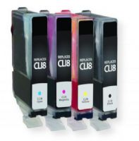 Clover Imaging Group 118168 Remanufactured Four-Pack Black, Cyan, Magenta, and Yellow Ink Cartidges for Canon 0620B010 CLI-8, Black, Cyan, Magenta, and Yellow Four-Pack; UPC 801509368833 (CIG 118168 118-168 118 168 0620B010 0620 B010 0620-B-010 CLI-8 CLI8BK CLI 8) 