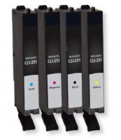 Clover Imaging Group 118169 Remanufactured Black, Cyan, Magenta, and Yellow Ink Cartridges for Canon CLI-251, Multi-Pack; UPC 801509368840 (CIG 118169 118-169 118 169 PGI-250 PGI250 CLI-251 CLI251 6513B004 6513 B004 6513-B-004 6513-B004) 