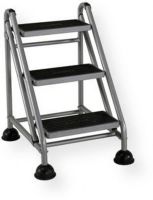 Cosco 11834GGB1 3-Step Rolling Step Ladder ; Four easy rolling casters with plastic floor grips; Steel frame for commercial use; Type 1A, 300 lbs duty rating; Material: Steel; Usage: Indoor; Step Type: 3 Step; Height: 31.102"; Width: 22.44"; Depth: 26.575"; Net Weight: 25.08 lbs; UPC 044681115882 (11834GGB1 11834GGB1) 