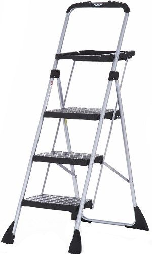 Cosco 11880PBLW1 Three Step Max Steel Work Platform; Versatile work platform can be used for many different big and small household projects and is so durable; Whatever the task, cleaning windows, painting, or repair projects it will provide you with many years of use; Easily folds with the one-hand lock/release latch; UPC 044681119514 (11880-PBLW1 11880 PBLW1 11-880PBLW1 11880PBL1E)