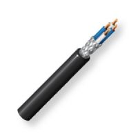 Belden 1192A B59500, Model 1192A, 24 AWG, 4-Conductor, Starquad Microphone Cable; Black Color; 4-24 AWG high-conducitivity Bare copper conductors; Polyethylene insulation; Tinned copper French Braid shield with Bare copper drain wire; PVC jacket; UPC 612825108214 (BTX 1192AB59500 1192A B59500 1192A-B59500 BELDEN) 