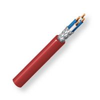 BELDEN1192AG7V1000, Model 1192A, 24 AWG, 4-Conductor, Starquad Microphone Cable; Red Color; 4-24 AWG high-conducitivity Bare copper conductors; Polyethylene insulation; Tinned copper French Braid shield with Bare copper drain wire; PVC jacket; UPC 612825108221 (BELDEN1192AG7V1000 TRANSMISSION CONNECTIVITY SOUND WIRE) 