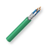 BELDEN1192AG7W1000, Model 1192A, 24 AWG, 4-Conductor, Starquad Microphone Cable; Green Color; 4-24 AWG high-conducitivity Bare copper conductors; Polyethylene insulation; Tinned copper French Braid shield with Bare copper drain wire; PVC jacket; UPC 612825108245 (BELDEN1192AG7W1000 TRANSMISSION CONNECTIVITY SOUND WIRE) 