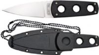 Cold Steel 11SDT Secret Edge Fixed Blade Knife, 3 1/2" Blade Length, 2.5 mm Blade Thickness, 6 1/2" Overall Length, Japanese AUS 8A Stainless Steel, 3" Long. G-10 Griv-Ex Style Handle, Secure-Ex Neck Sheath, Weight 2.4 oz., UPC 705442009986 (11-SDT 11 SDT 11S-DT) 