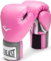 Everlast 1200028 Pro Style Womens 12 oz Training Gloves, Pink; Premium synthetic leather along with superior construction increases durability; Full mesh palm ensures breathability and comfort; Anti-microbial treatment fights offensive odors and bacterial growth; Improved curved anatomical grip and fit; Ideal for sparring, heavy bag workouts, and mitt work; UPC 009283574970 (12-00028 120-0028 1200-028 12000-28) 