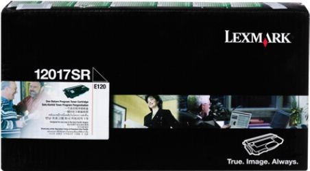 Lexmark 12017SR Black Return Program Toner Cartridge, Works with Lexmark E120 Printer, 2000 standard pages Declared yield value in accordance with ISO/IEC 19752, New Genuine Original OEM Lexmark Brand (12017-SR 12017S 12017 SR)