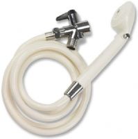 Drive Medical 12037 Handheld Shower Head Spray With Diverter Valve; On / Off switch built into handle for easy access; Wall holder and extra-long 80 white reinforced nylon hose provides extra convenience; Comes with diverter valve that allows either the regular shower head to operate or be used as a hand held shower spray; Plastic; 80" hose length; UPC 822383102696 (DRIVEMEDICAL12037 DRIVE MEDICAL 12037) 