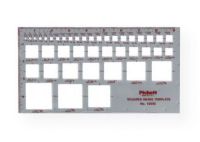 Pickett 1205I Squares Template; Contains 41 squares from 1/16" to 1.5"; Size: 5" x 9.375" x .030"; Shipping Weight 0.06 lb; Shipping Dimensions 9.00 x 5.00 x 0.12 in; UPC 014173152886 (PICKETT1205I PICKETT-1205I PICKETT/1205I TEMPLATE DRAWING) 