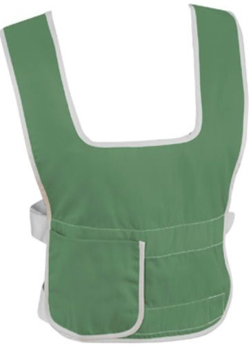Mabis 12088 Heelbo Restraint Poncho, Large, Green, 6/Box, Guards against slumping or sliding forward for patients in beds or wheelchairs, Each strap with durable lock jaw buckle adjusts to 52