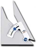 Alvin 120CB Tru-Angle, 12" Adjustable Triangle With Inking Edge; Suitable for pencil and ink with beveled edge; Adjustable angle 0 degree to 90 degree with 0.5 degree accuracy; Aluminum thumbscrew for easy manipulation and quick pick up; Includes white protractor arc with two rows of graduations; 0.10" thick high-impact acrylic material; UPC 088354100355 (ALVIN120CB ALVIN 120CB 120 CB 120-CB) 