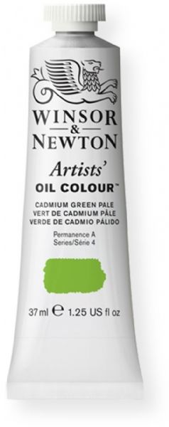 Winsor and Newton 1214084 Artist Oil Colour, 37 ml Cadmium Green Pale Color; Unmatched for its purity, quality, and reliability; Every color is individually formulated to enhance each pigment's natural characteristics and ensure stability of color; UPC 000050904051 (1214084 WN-1214084 WN1214084 WN1-214084 WN12140-84 OIL-1214084) 