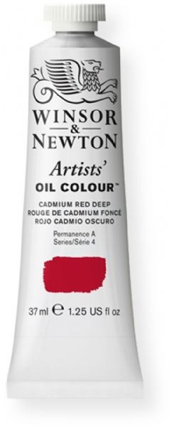 Winsor and Newton 1214097 Artist Oil Colour, 37 ml Cadmium Red Deep Color; Unmatched for its purity, quality, and reliability; Every color is individually formulated to enhance each pigment's natural characteristics and ensure stability of color; UPC 000050904099 (1214097 WN-1214097 WN1214097 WN1-214097 WN12140-97 OIL-1214097)