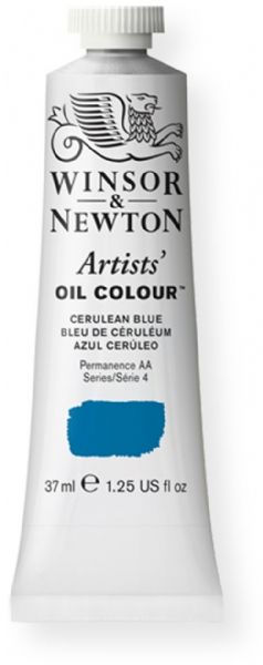 Winsor and Newton 1214137 Artist Oil Colour, 37 ml Cerulean Blue Color; Unmatched for its purity, quality, and reliability; Every color is individually formulated to enhance each pigment's natural characteristics and ensure stability of color; UPC 000050904150 (1214137 WN-1214137 WN1214137 WN1-214137 WN12141-37 OIL-1214137) 