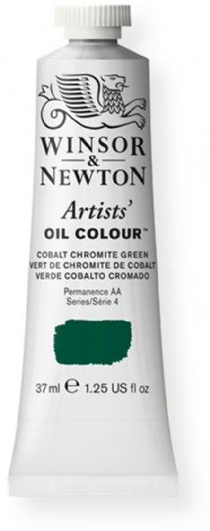 Winsor and Newton 1214183 Artist Oil Colour, 37 ml Cobalt Chromite Green Color; Unmatched for its purity, quality, and reliability; Every color is individually formulated to enhance each pigment's natural characteristics and ensure stability of color; UPC 094376941043 (1214183 WN-1214183 WN1214183 WN1-214183 WN12141-83 OIL-1214183) 