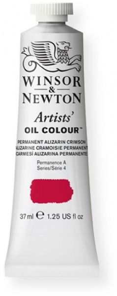 Winsor and Newton 1214468 Artist Oil Colour, 37 ml Permanent Alizarin Crimson Color; Unmatched for its purity, quality, and reliability; Every color is individually formulated to enhance each pigment's natural characteristics and ensure stability of color; UPC 000050730599 (1214468 WN-1214468 WN1214468 WN1-214468 WN12144-68 OIL-1214468) 