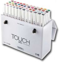 ShinHan Art 1214800 Touch Twin Brush, 48-Color Brush And Medium Broad Nib Marker Set; An advanced alcohol-based ink formula that ensures rich color saturation and coverage with silky ink flow; The alcohol-based ink doesn't dissolve printed ink toner, allowing for odorless, vividly colored artwork on printed materials; UPC 8809326960386 (SHINHANART1214800 SHINHANART 1214800 SHINHAN ART SHINHANART-1214800 SHINHAN-ART) 