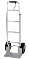 Cosco 12181ABL1E 800 lb Aluminum Hand Truck, Strong tubular frame, Lightweight commercial grade aluminum. 16" x 6.65" toe plate, P-handle for easy one-hand operation, Comfort design polypro hand grips. 9" pneumatic wheels. 800 lb. load capacity, Height: 50", Width: 18.31", Depth: 17.13", Net Weight: 15.4 lbs, UPC 044681121197 (12181ABL1E 12181ABL1E) 