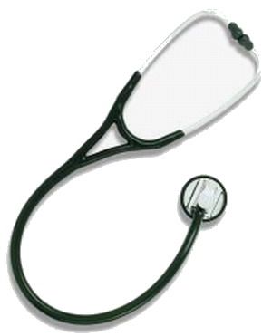 3M-Littmann 2160  Master Cardiology Stethoscope Adult, Black Color Tubing, Lightweight comfort headset, Double-leaf binaural spring (12-216-020, 12216020, Master Cardiology ,  Master Cardiology  Black  )