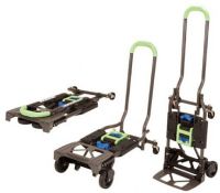 Cosco 12222PBG1E Shifter Multi-Position Folding Hand Truck and Cart; Heavy Duty - Durable Steel Frame with 300lbs Weight; Capacity; Easy to Use - Quick Conversion with no pins or tools; Multi-Position - Use as a Two Wheel Upright Hand Truck,; a 4 wheel Cart, and Folds Flat for Transport/Storage; Height: 49.25" Width: 16.625" Depth: 13.75" Net Weight: 14.92 lbs; UPC 044681121159 (12222PBG1E 12222PBG1E) 