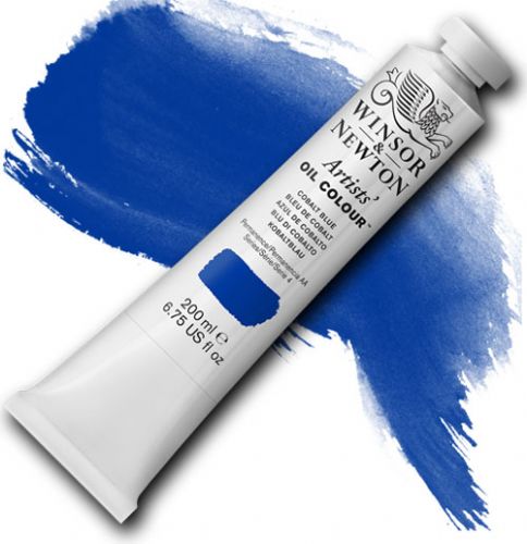 Winsor And Newton 1237178 Artists', Oil Color 200 ml Cobalt Blue; Unmatched for its purity, quality, and reliability; Buttery consistency; Can retain brush or palette knife marks, or it can be thinned to the very finest of glazes; UPC 094376985719 (WINSORANDNEWTON1237178 WINSORANDNEWTON 1237178 WINSOR AND NEWTON WINSORANDNEWTON-1237178 WINSOR-AND-NEWTON)
