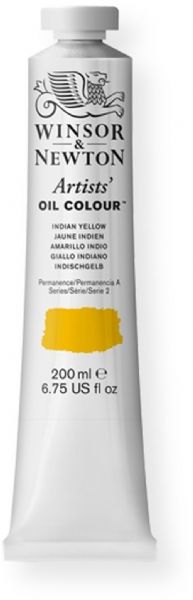 Winsor and Newton 1237319 Artist Oil Colour, 200 ml Indian Yellow Color; Unmatched for its purity, quality, and reliability; Every color is individually formulated to enhance each pigment's natural characteristics and ensure stability of color; UPC 094376985733 (1237319 WN-1237319 WN1237319 WN1-237319 WN12373-19 OIL-1237319)