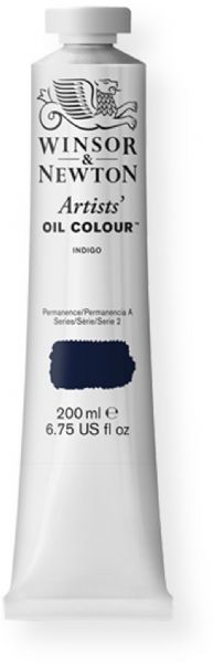 Winsor and Newton 1237322 Artist Oil Colour, 200 ml Indigo Color; Unmatched for its purity, quality, and reliability; Every color is individually formulated to enhance each pigment's natural characteristics and ensure stability of color; UPC 094376985849 (1237322 WN-1237322 WN1237322 WN1-237322 WN12373-22 OIL-1237322) 
