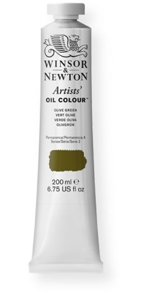 Winsor and Newton 1237447 Artist Oil Colour, 200 ml Olive Green Color; Unmatched for its purity, quality, and reliability; Every color is individually formulated to enhance each pigment's natural characteristics and ensure stability of color; UPC 094376985788 (1237447 WN-1237447 WN1237447 WN1-237447 WN12374-47 OIL-1237447) 