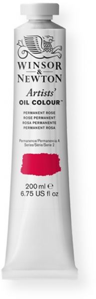 Winsor and Newton 1237502 Artist Oil Colour, 200 ml Permanent Rose Color; Unmatched for its purity, quality, and reliability; Every color is individually formulated to enhance each pigment's natural characteristics and ensure stability of color; UPC 094376985764 (1237502 WN-1237502 WN1237502 WN1-237502 WN12375-02 OIL-1237502) 